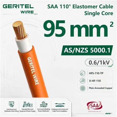 95mm² LSZH 유연한 단일 코어 케이블 AS/NZS 5000.1